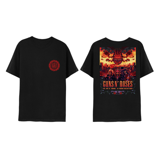 GUNS N' ROSES 2025 TOUR Tシャツ　Ｓサイズ Guns N' Roses 2025 Tour The Schedule For Fan Hoodie T-Shirt